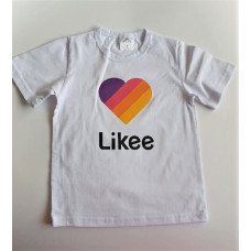 001 Футболка детская "Likee", белый