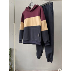248/173 Мужской костюм ColourBlock, марсала/беж/т.синий