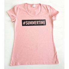 132 Футболка Summertime, пудра