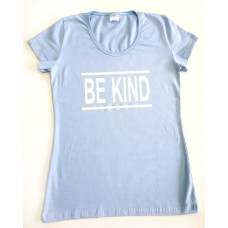 132 Футболка Be kind, голубой